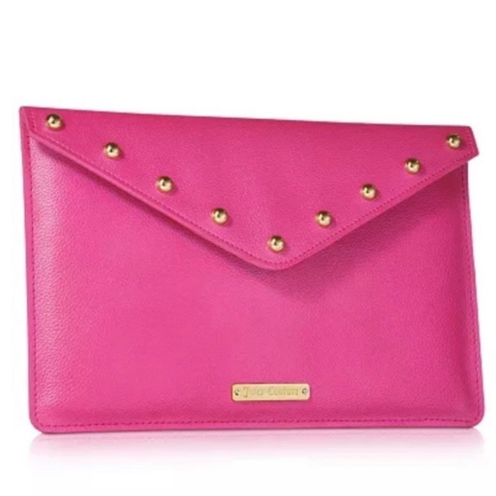 Juicy Couture Pink Envelope Clutch NWT Add Chain for Crossbody